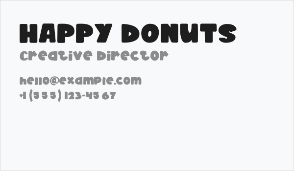 HAPPY DONUTS Business Card