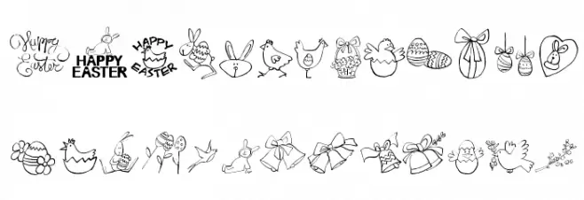 HAPPY EASTER_DEMO 字体 大写