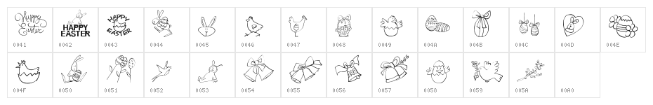 HAPPY EASTER_DEMO Character Map