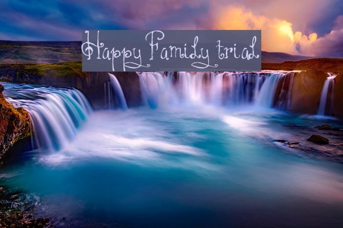 HAPPY FAMILY TRIAL Font examples