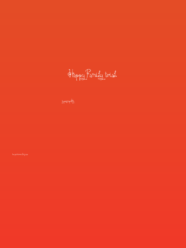 HAPPY FAMILY TRIAL Poster