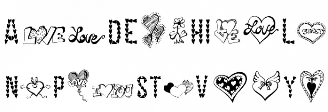 HAPPY VALENTINE'S DAY Polices MAJUSCULES