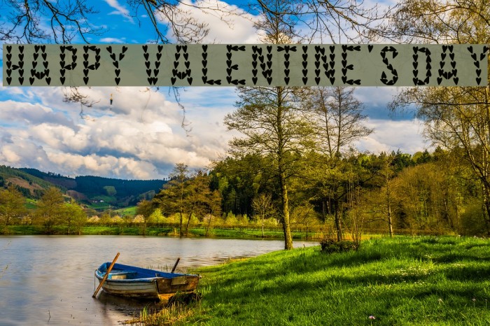 HAPPY VALENTINE'S DAY Font examples