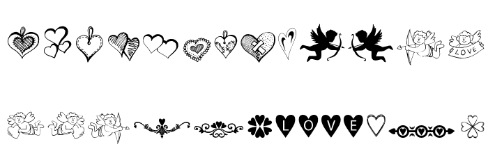 HAPPY VALENTINE'S DAY Font LOWERCASE