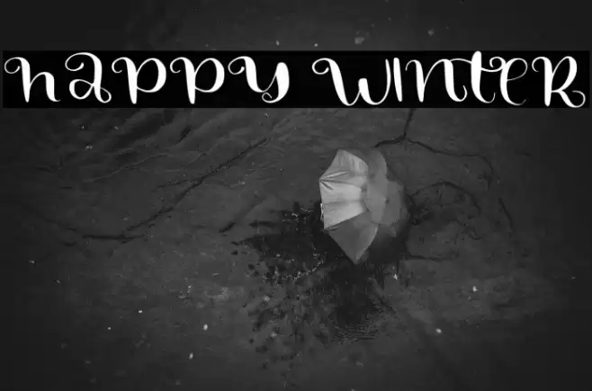 HAPPY WINTER फ़ॉन्ट examples