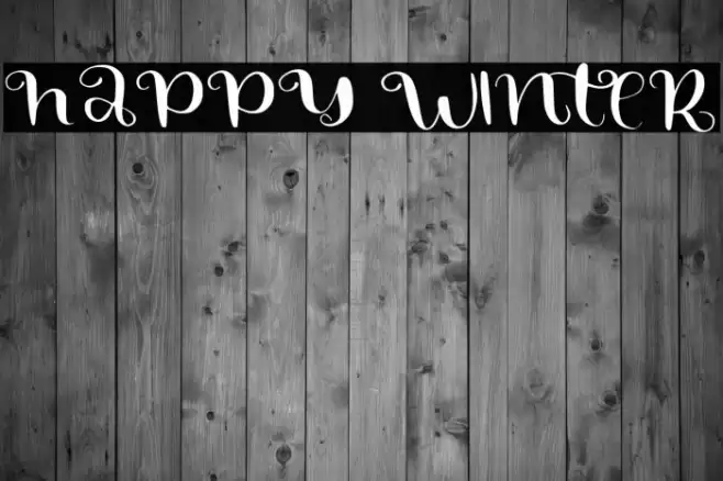 HAPPY WINTER फ़ॉन्ट examples
