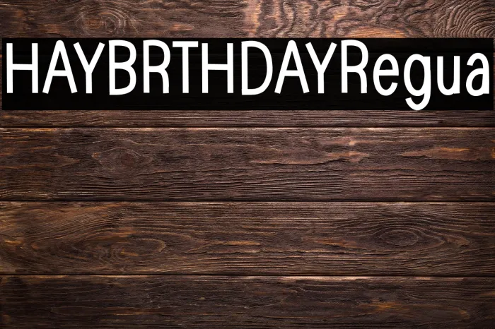HAPPYBIRTHDAYRegular Example 1