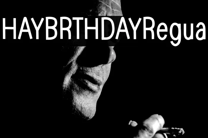 HAPPYBIRTHDAYRegular Example 3