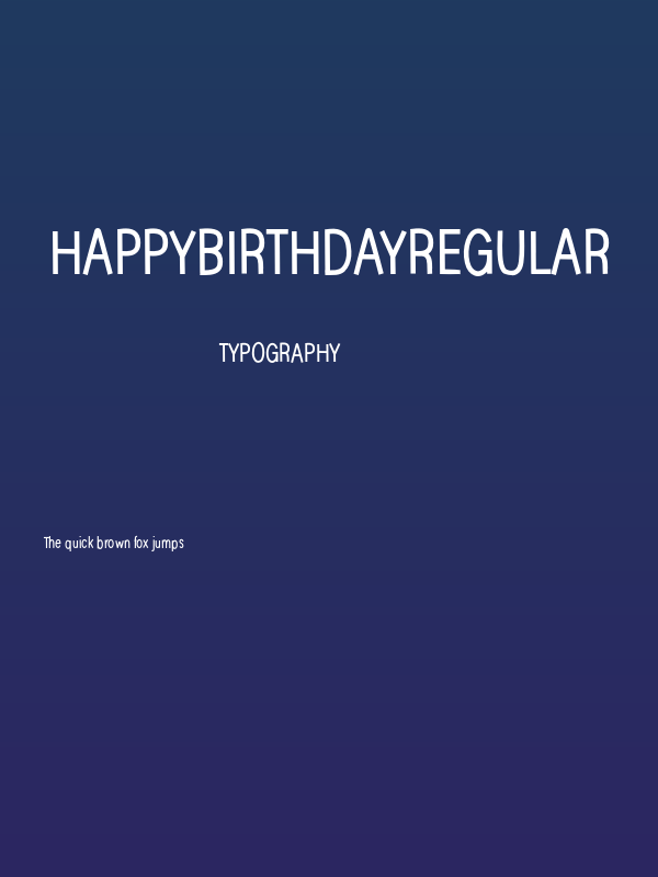 HAPPYBIRTHDAYRegular Poster