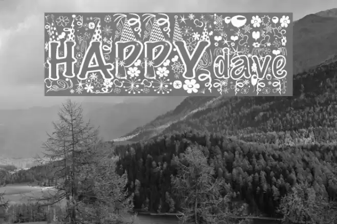 HAPPYdave Font examples