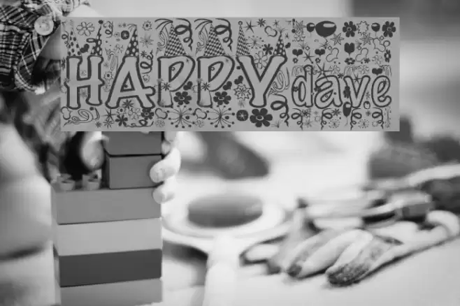 HAPPYdave Font examples