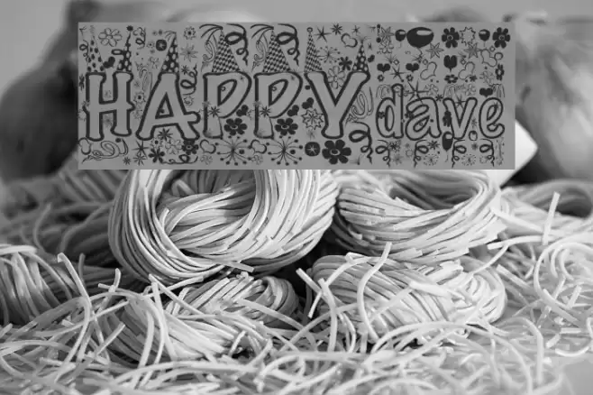 HAPPYdave Font examples