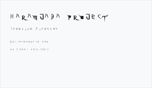 HARAMJADA PROJECT Business Card