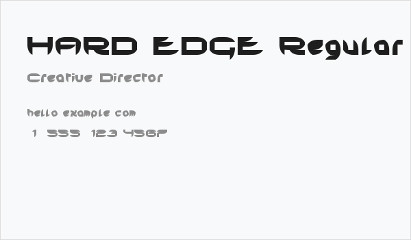 HARD EDGE Regular Business Card