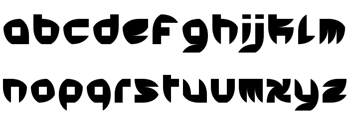HARD EDGE Regular Font LOWERCASE