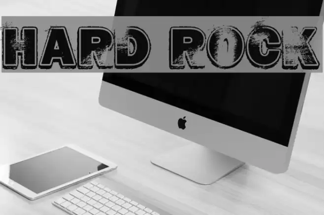 HARD ROCK Font examples