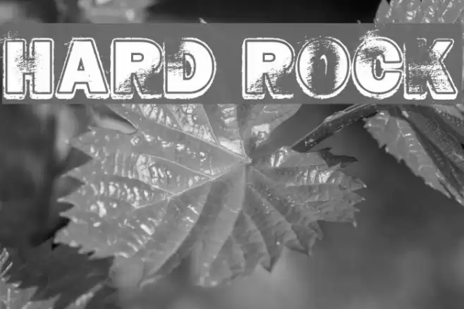HARD ROCK Font examples