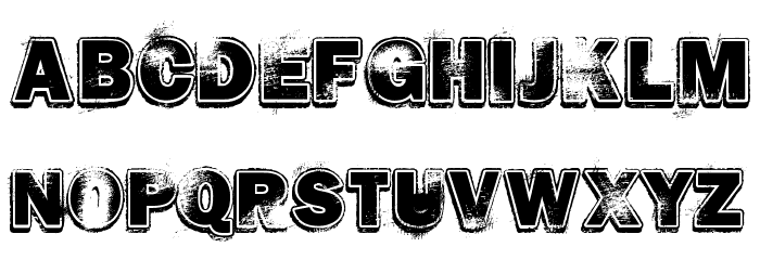 HARD ROCK Font LOWERCASE