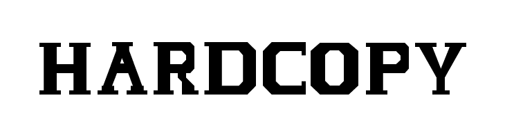 HARDCOPY  font caratteri gratis