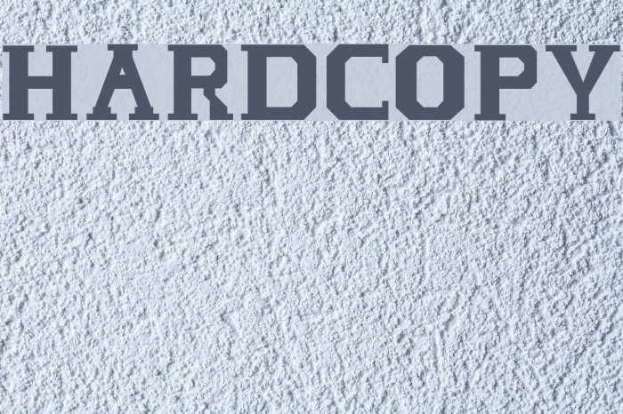 HARDCOPY Font examples