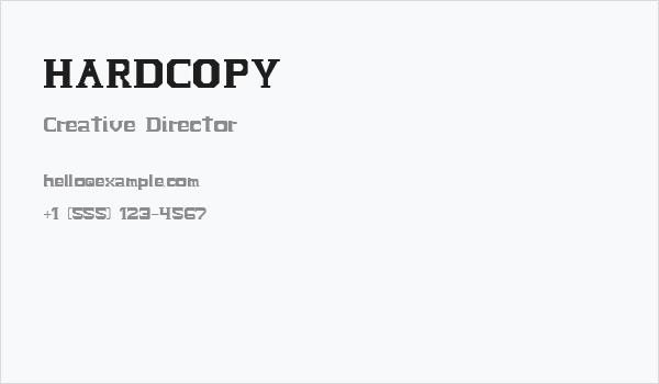 HARDCOPY Business Card