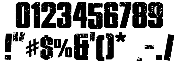 HARDCORE ATTITUDE Font OTHER CHARS