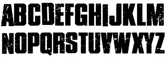 HARDCORE ATTITUDE フォント 大文字