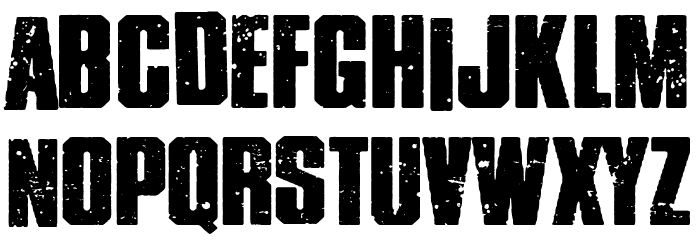 HARDCORE ATTITUDE Font LOWERCASE