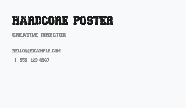 HARDCORE POSTER Business Card