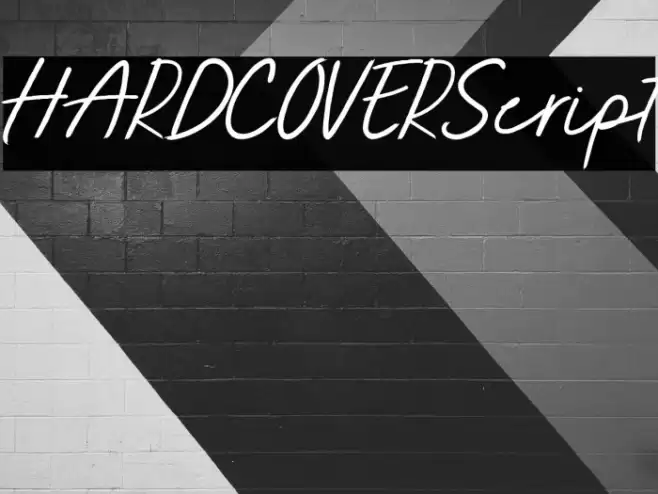 HARDCOVERScript خط examples