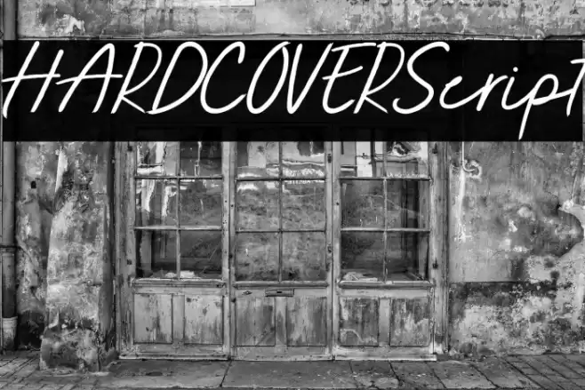 HARDCOVERScript خط examples