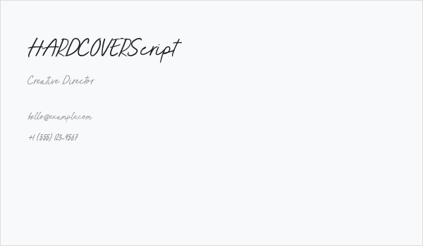 HARDCOVERScript Business Card