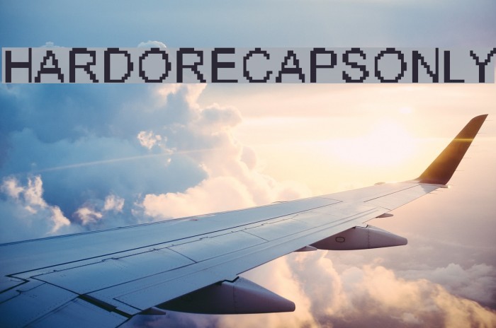 HARDORECAPSONLY Font examples