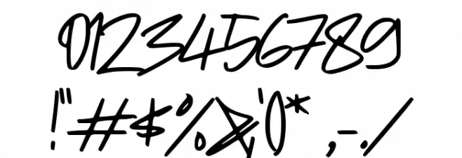 HARDTAGZ Font OTHER CHARS