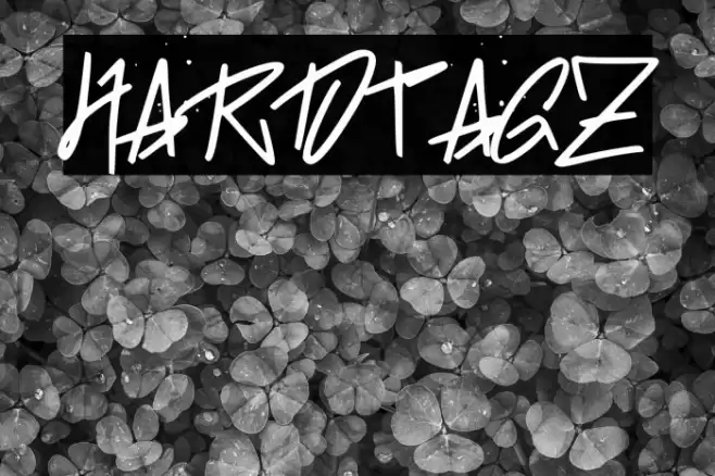 HARDTAGZ Font examples