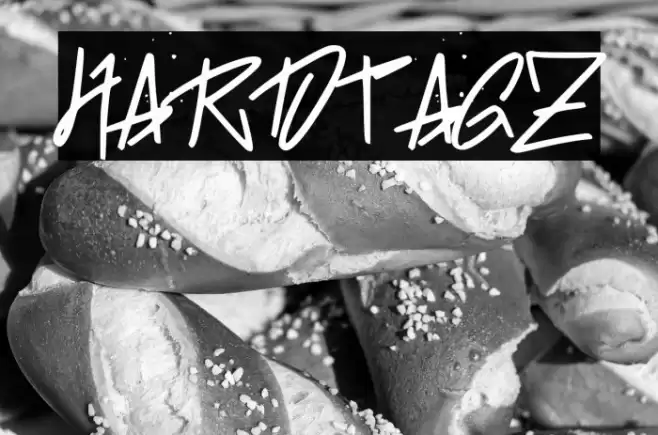 HARDTAGZ Font examples