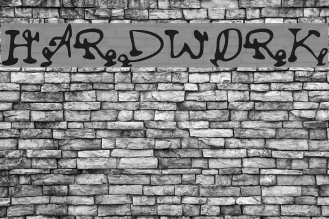 HARDWORK Font examples