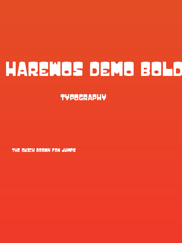 HAREWOS DEMO BOLD Poster
