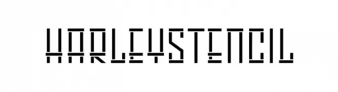 HARLEY Stencil  Frei Schriftart Herunterladen