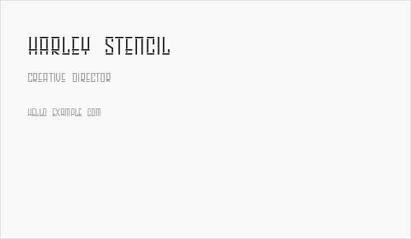 HARLEY Stencil Business Card