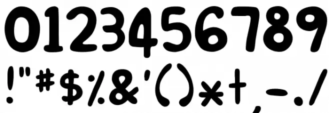 HARU BIRU 2 Font OTHER CHARS