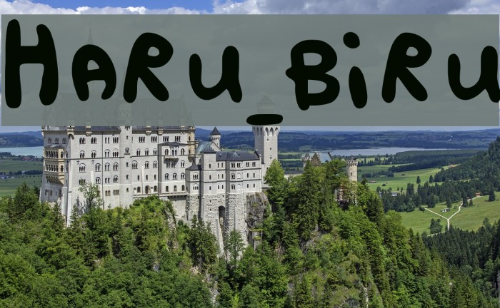 HARU_BIRU Font examples