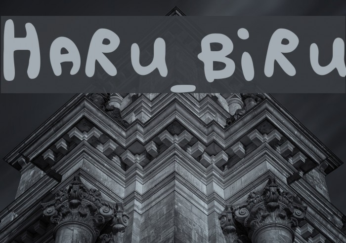 HARU_BIRU Font examples