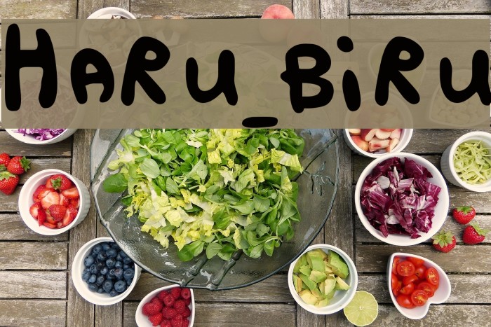 HARU_BIRU Font examples
