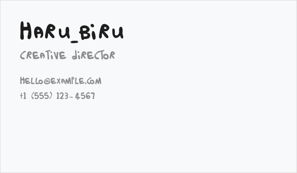 HARU_BIRU Business Card