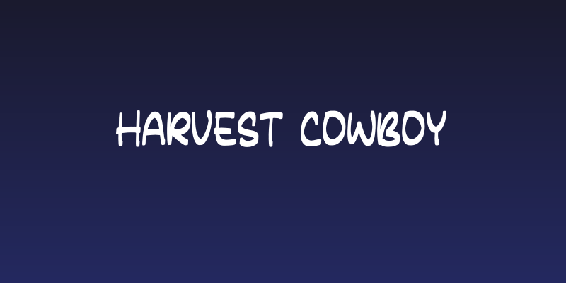 HARVEST COWBOY Social Header