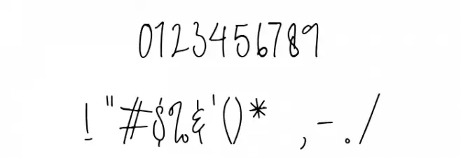 HARVEST Font OTHER CHARS