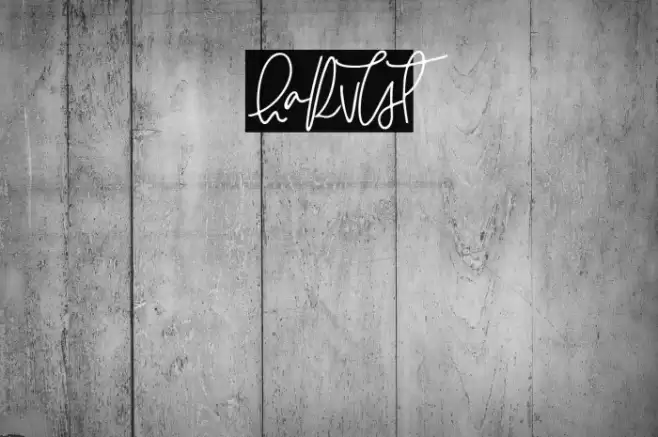 HARVEST Font examples