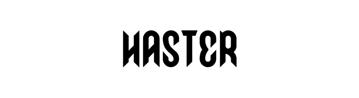 HASTER  フリーフォントのダウンロード
