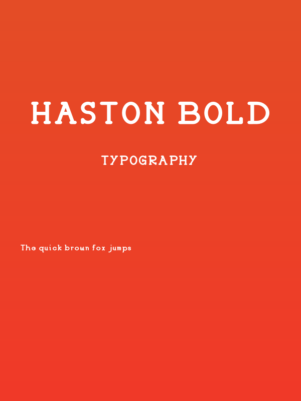 HASTON Bold Poster